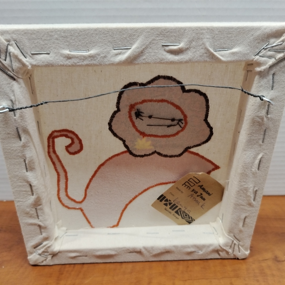 Handmade Fabric Over Canvas Animal Wall Art. Made in Nairobi, Kenya by Anna K - Picture 4 of 13